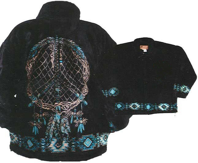 Dreamcatcher Native American Plush Fleece Jacket (sm - 2x)